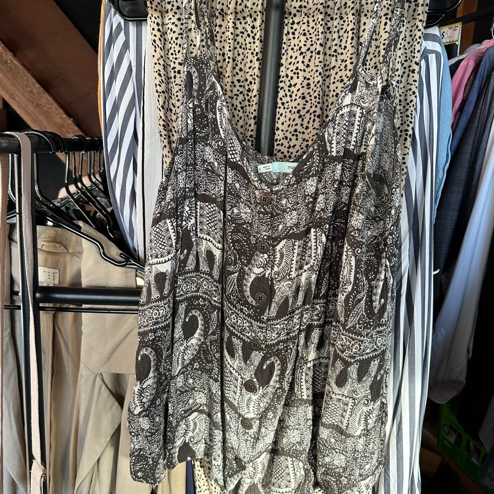 Maurices Black & White Paisley Print Camisole